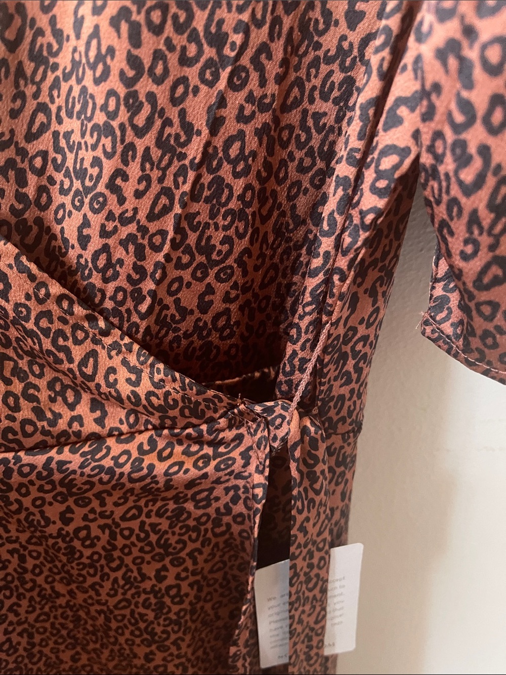 bobeau Rust Leopard High-Low Wrap Dress - Picture 5 of 9